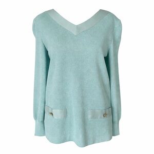 Chic Pastel V-Neck Sweater